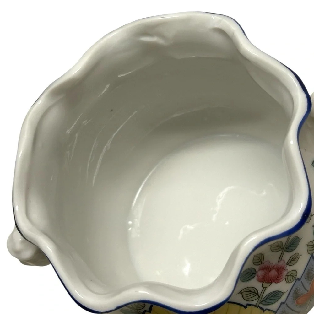 Tabacco Leaf Genus Nicotina Fine China By Mann Open Sugar Bowl RARE